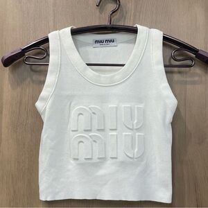 Miu Miu White Tank Top